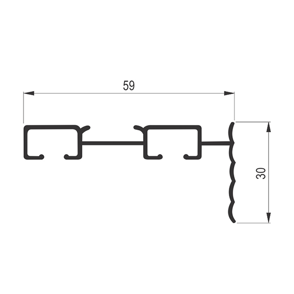Aluminijumska dvokanalna garnišna sa maskom (bela)