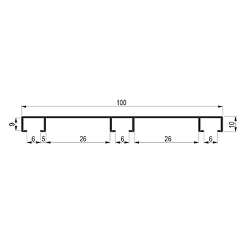 Aluminijumska trokanalna garnišna (bela)